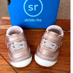 Stride Rite SM Adalyn Rose Gold Metallic Baby Shoes Toddler 3M NWB